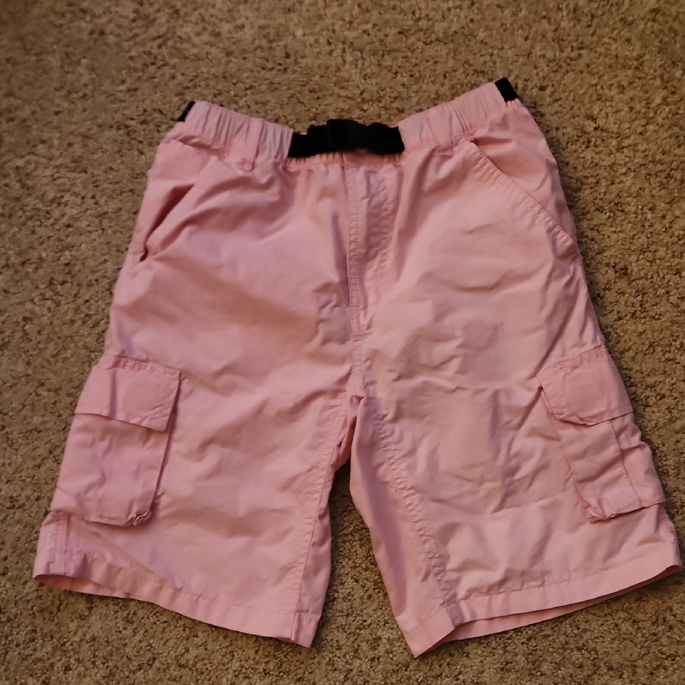 Kids Pink Cargo Shorts